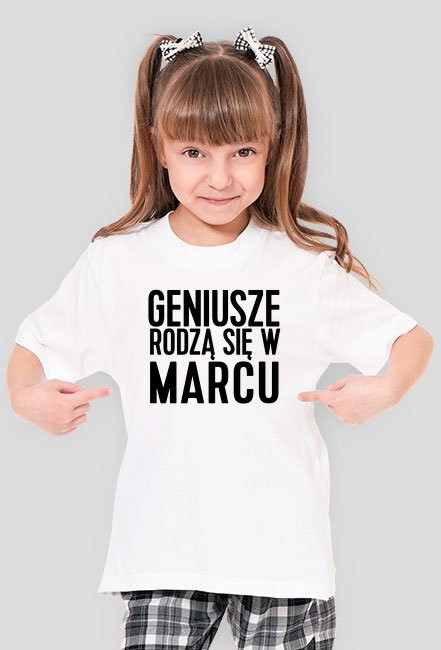 KOSZULKA DZIECIĘCA GENIUSZE RODZĄ SIĘ W MARCU