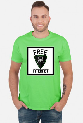 Free Internet (koszulka męska)