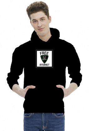 Free Internet (bluza męska kapturowa)