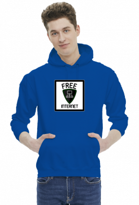 Free Internet (bluza męska kapturowa)