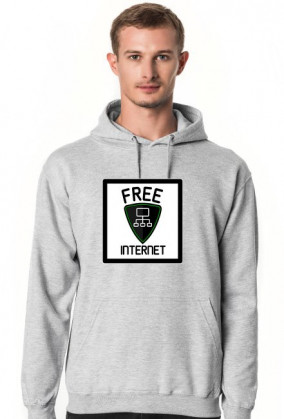 Free Internet (bluza męska kapturowa)
