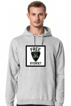 Free Internet (bluza męska kapturowa)