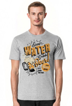 Save water drink beer koszulka
