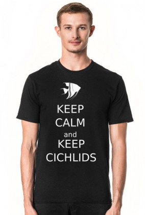 Keep Calm and Keep Cichlids - biały napis