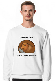 Bluza męska bez kaptura, Panie pilocie dziura w samolocie