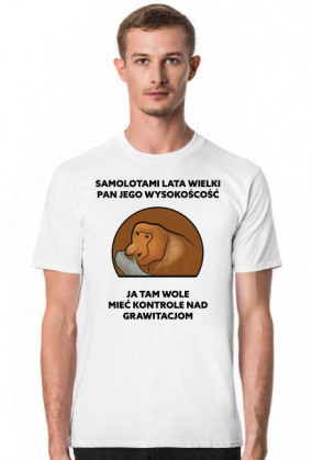 Koszulka męska, samolotami lata wielki pan jego wysokość