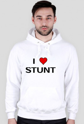 I Love STUNT Bluza z kapturem Black&White