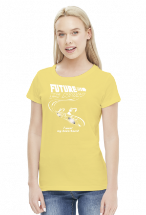 Forward to the Future - 1 kolor - hoverboard - koszulka damska