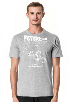 Forward to the Future - 1 kolor - hoverboard - koszulka męska