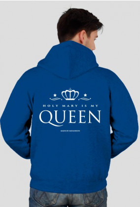 Bluza męska Queen z kapturem, rozpinana, ciemne kolory