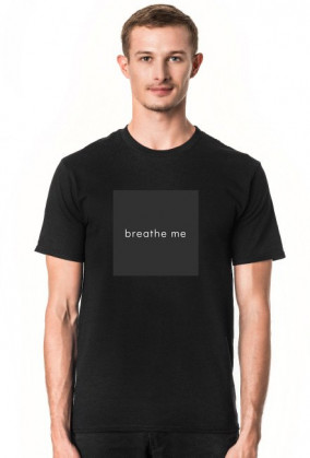 breathe me T-shirt gray