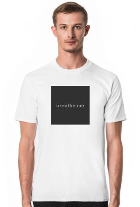 breathe me T-shirt gray