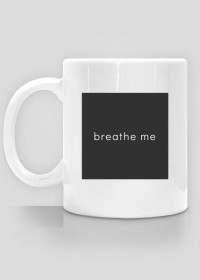 breathe me mug black logo