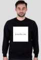 breathe me sweatshirt white logo