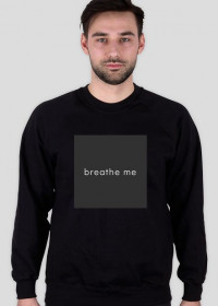 breathe me sweatshirt grey logo