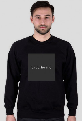 breathe me sweatshirt grey logo