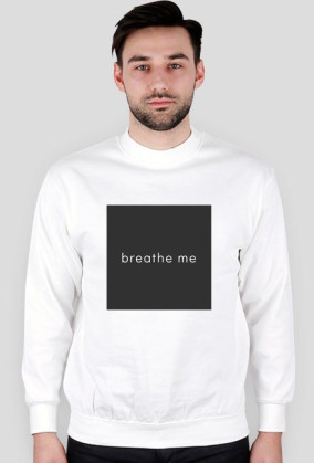 breathe me sweatshirt grey logo
