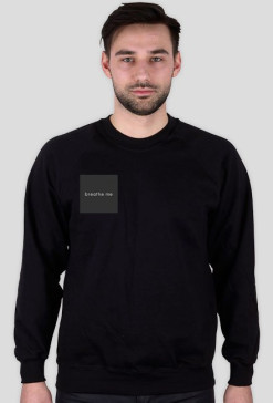 breathe me sweatshirt small grey logo