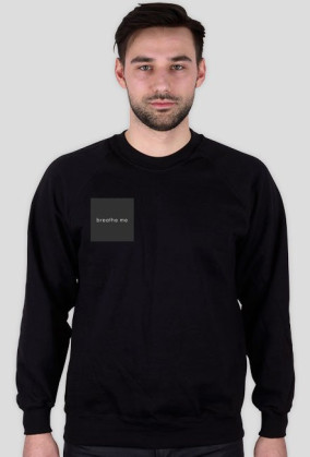breathe me sweatshirt small grey logo