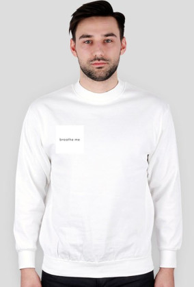 breathe me sweatshirt small white logo