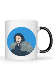 Biały Kubek z nadrukiem Gra o Tron Jon Snow 300ml