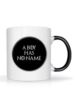 Biały Kubek z nadrukiem Gra o Tron 300ml A boy has no name