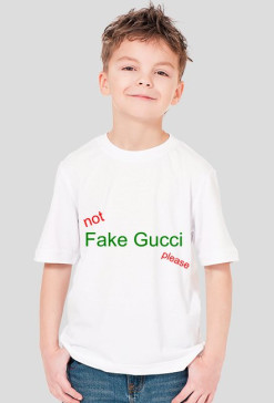 koszulka dziecięca not fake gucci