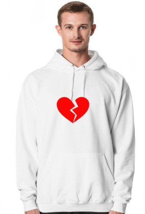 BROKEN HEART CLUB HOODIE WHITE - bluzy z kapturem w ArtistsShop