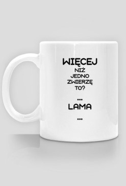 KUBEK z napisem "LAMA"