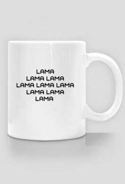 KUBEK z napisem "LAMA"