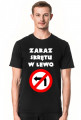 Zakaz skrętu w lewo V2 (koszulka męska) jasna grafika