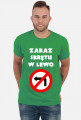 Zakaz skrętu w lewo V2 (koszulka męska) jasna grafika