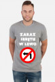 Zakaz skrętu w lewo V2 (koszulka męska) jasna grafika