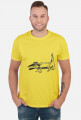 Męska koszulka z krokodylem, fajna koszulka męska z nadrukiem krokodyla