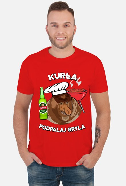 Kurła podpalaj gryla - koszulka męska