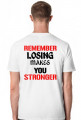 Koszulka na silownię Losing Makes You Stronger