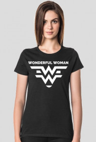 wonderful woman napis white standard