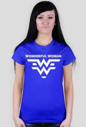 wonderful woman napis white standard