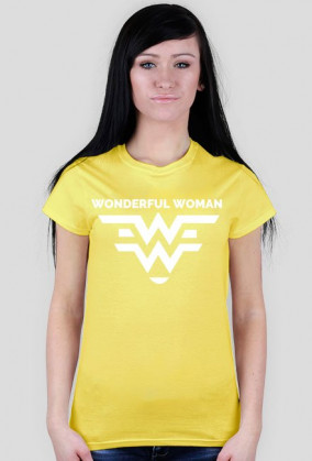 wonderful woman napis white standard