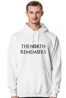 The North Remembers Gra o tron bluza z kapturem męska biała