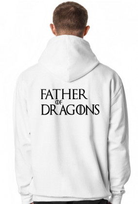 Father of Dragons Gra o tron bluza z kapturem męska biała