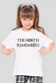 The North Remembers Gra o tron koszulka dziecięca biała