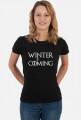 Winter is Coming Gra o tron koszulka damska czarna
