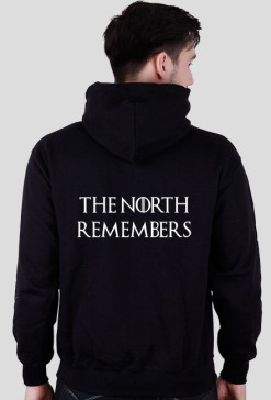 The North Remebers Gra o tron bluza z kapturem męska czarna