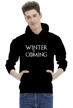Winter is Coming Gra o tron bluza z kapturem męska czarna