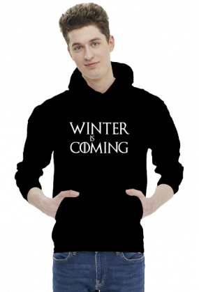 Winter is Coming Gra o tron bluza z kapturem męska czarna