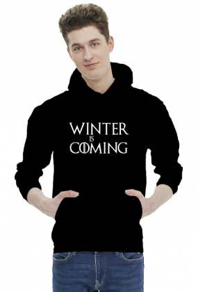 Winter is Coming Gra o tron bluza z kapturem męska czarna