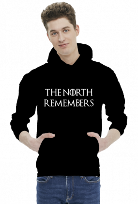 The North Remebers Gra o tron bluza z kapturem męska czarna