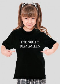 The North Remebers Gra o tron koszulka dziecięca czarna