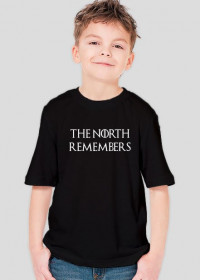 The North Remembers Gra o tron koszulka dziecięca czarna